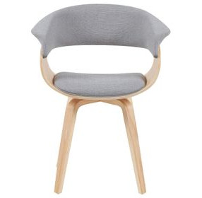 Summer Oak and Gray Upholstered Dining Chair