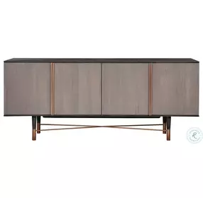 Turnin Black Brushed And Brown Buffet