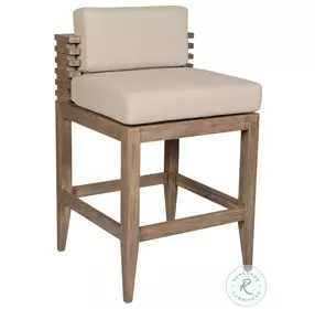 Vivid Brown Performance Fabric Outdoor Patio Counter Height Stool