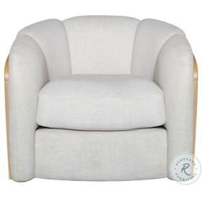 Violet Soft Oat Fabric Performance Fabric Accent Chair