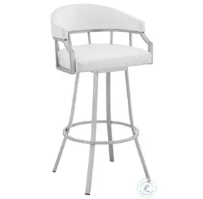 Valerie White Swivel 30" Bar Stool