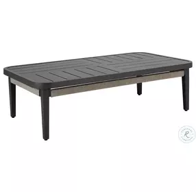 Zella Light Gray Outdoor Patio Rectangular Coffee Table