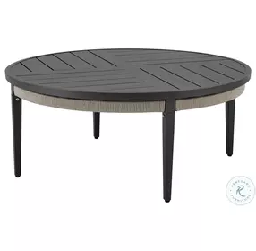 Zella Light Gray Outdoor Patio Round Coffee Table