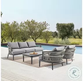 Zella Earl Gray Outdoor Patio Living Room Set