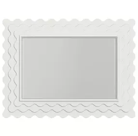 Haven Warm White Rectangle Mirror