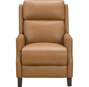 Ledger Santa Fe Brandy Leather Power Recliner with Power Headrest and USB Charging
