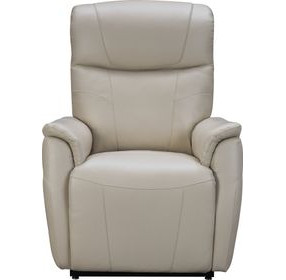 Leighton Laurel Cream Leather Lay Flat Power Lift Recliner with Power Headrest and Power Lumbar