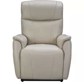 Leighton Laurel Cream Leather Lay Flat Power Lift Recliner with Power Headrest and Power Lumbar