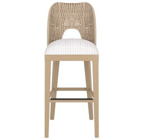 Frame White Upholstered Bar Stool