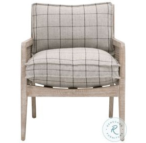 Leone Performance Cement Cane Club Chair