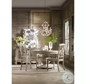 Chatelet Paris Vintage Round Extendable Dining Room Set