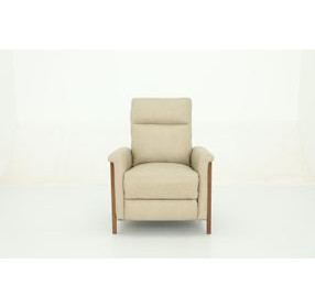 Lewiston Cashmere Stone Leather Push Thru The Arms Recliner