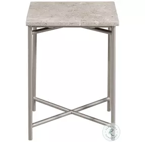 Carrington Silver Small Stone Top Nesting Table