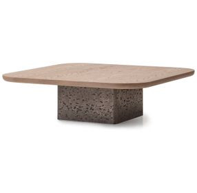 Bristol Point Saddle Brown Square Short Cocktail Table