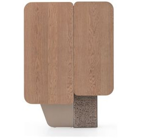 Bristol Point Saddle Brown 2 Doors Bar Cabinet