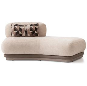 Bristol Point Fawn 73" Armless Chaise with Pillow
