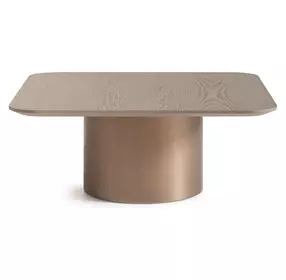 Canberra Light Ash and Antique Gold Short Cocktail Table