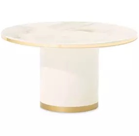 Gineverra Ivory Gold Round Cocktail Table