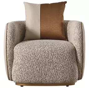 Gineverra Biscotti Upholstered Accent Chair with Pillow