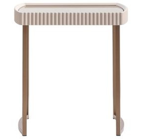 Barcelona Silken Cream and Bronze Square Side Table