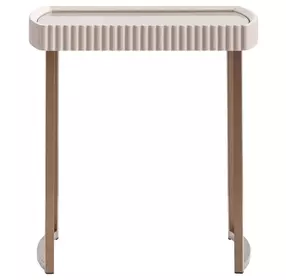 Lisbon Silken Cream and Bronze Square Side Table