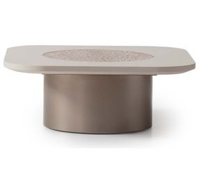 Moderne Rich Champagne Short Cocktail Table