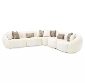 Le Montreaux Cloud White 6 Piece 126" Modular Sectional