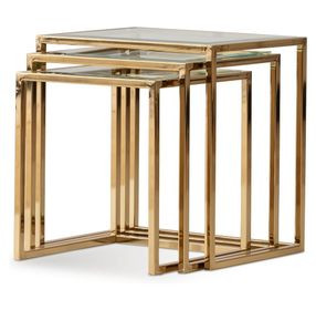 Summerlin Bright Gold Nesting Tables Set of 3
