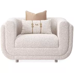 Savannah Breeze Cashmere Upholstered Matching Accent Chair with Pillow