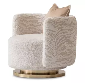 Savannah Breeze Gold and Cashmere Swivel Chair