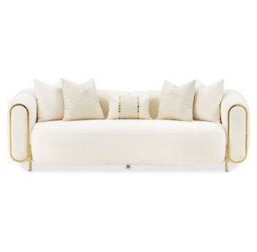 Sassani Crepe and Gold 100" Sofa