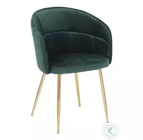Lindsey Gold Metal And Green Velvet Chair