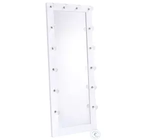 Belle Glossy White Floor Mirror