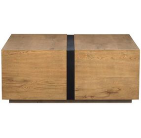 Ripley Rustic Caramel and Dark Bronze Square Cocktail Table