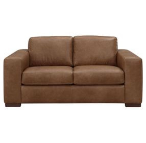 Inglewood Vintage Brown Derby Leather 64" Loveseat