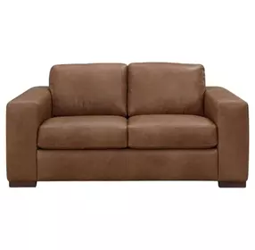 Inglewood Vintage Brown Derby Leather 64" Loveseat