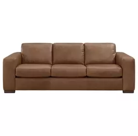 Inglewood Vintage Brown Derby Leather 92" Sofa