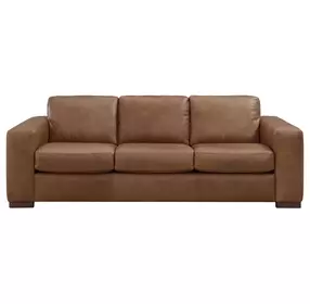 Inglewood Vintage Brown Derby Leather 91" Queen Sleeper Sofa