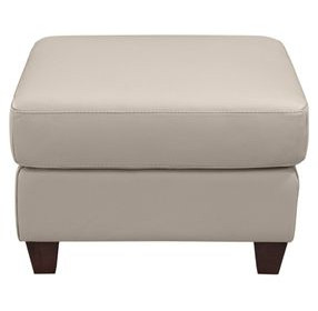 Millbrook Taupe Plain Leather Upholstered Rectangular Ottoman