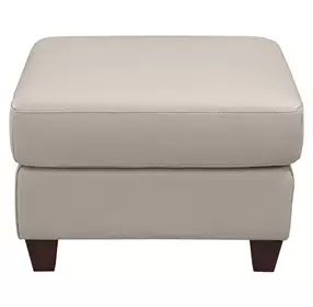 Millbrook Taupe Plain Leather Upholstered Rectangular Ottoman