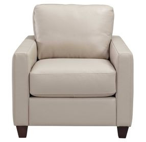 Millbrook Taupe Plain Leather Upholstered Accent Chair