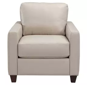 Millbrook Taupe Plain Leather Upholstered Accent Chair