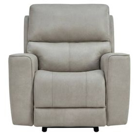 Laredo Cement Leather Zero Gravity Glider Power Recliner with Power Headrest and USB Charging