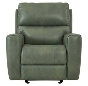 Laredo Sage Moss Leather Zero Gravity Glider Power Recliner with Power Headrest and USB Charging