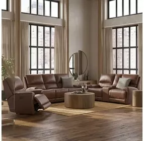 Highland Brown Coffee Zero Gravity Power Reclining Living Room Set with Power Headrest and USB Charging