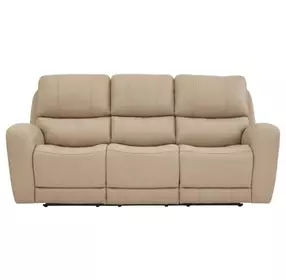 Bel Vista Taupe Leather 85" Zero Gravity Power Reclining Sofa with USB Charging