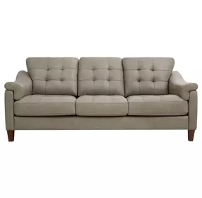 Ellis Green Pea Leather 87" Sofa