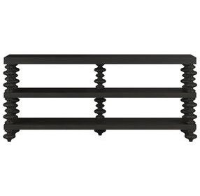 Atrium Black Rectangular Console Table