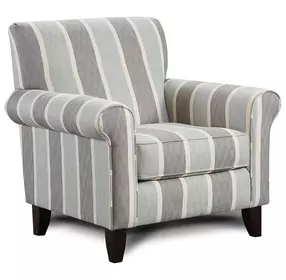 Grande Mist Gray and Blue Upholstered Accent Chair