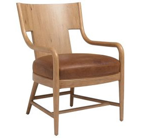 Los Altos Radford Brown Leather Upholstered Accent Chair